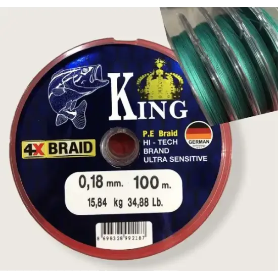 King 0.13mm 4x 100 M makara misina